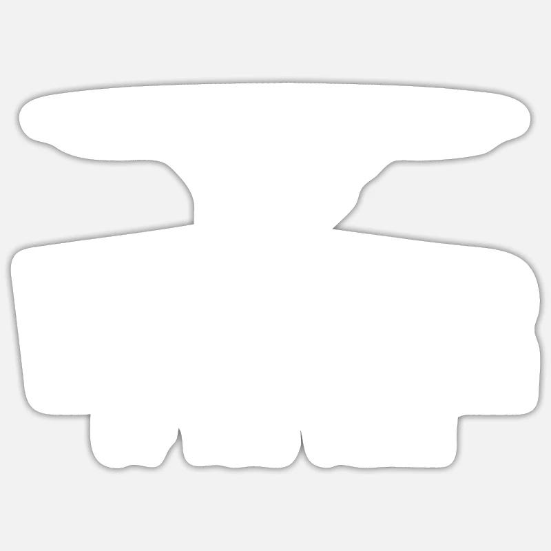 Service de serveuse - Sticker taille S (10 x 10 cm) - blanc mat