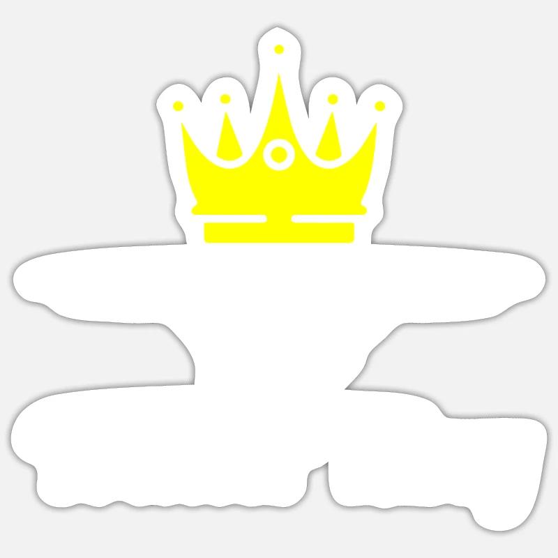 Kellner Kellnerin König Sticker Größe S (10 x 10 cm)