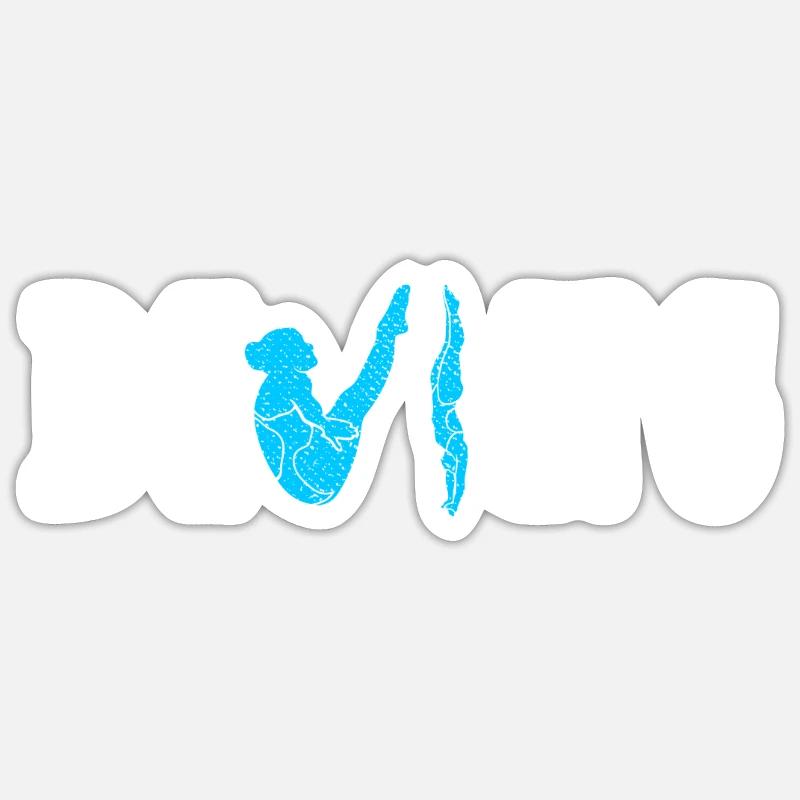 Plongeurs plongeurs - Sticker taille S (10 x 10 cm) - blanc mat