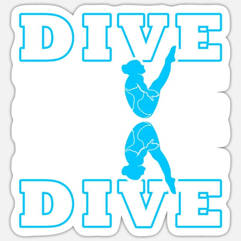 Diving Divers - Sticker size S (10 x 10 cm) - white matte