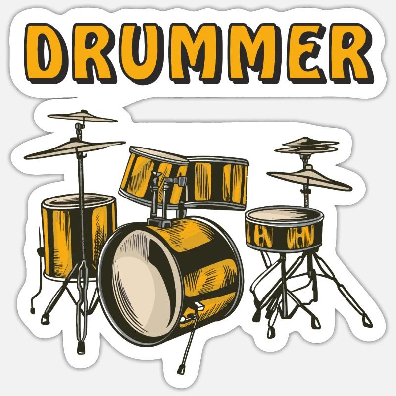 BATTEUR - Sticker taille S (10 x 10 cm) - blanc mat