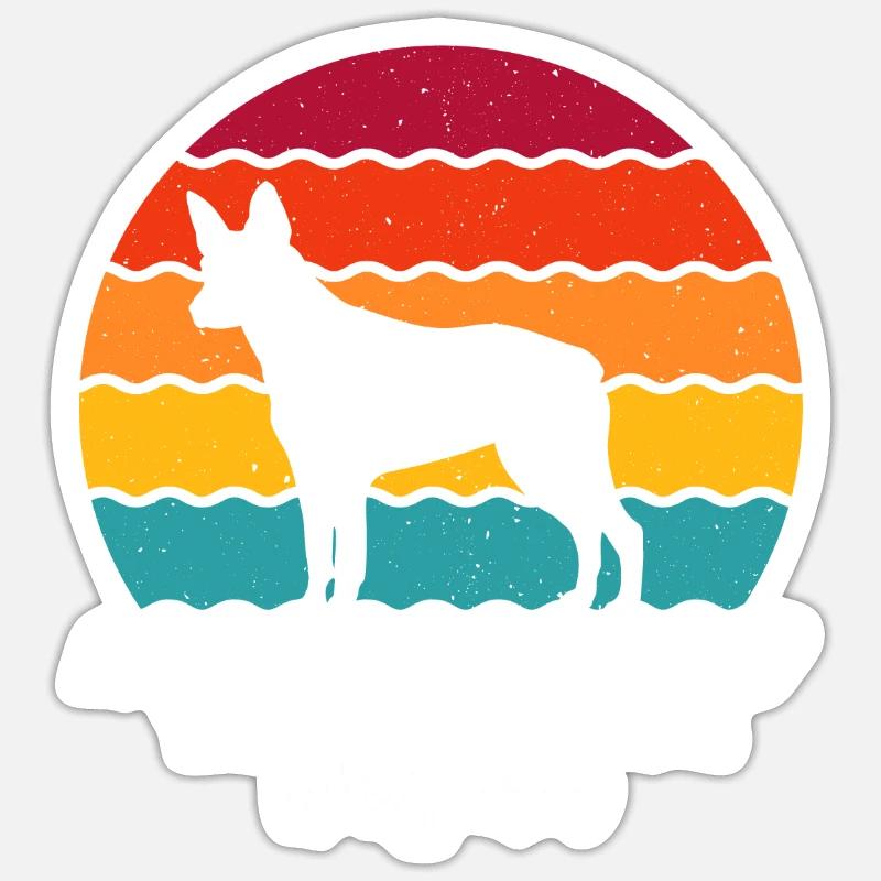 Australian Stumpy Tail Cattle Dog - Sticker Größe S (10 x 10 cm) - Mattweiß