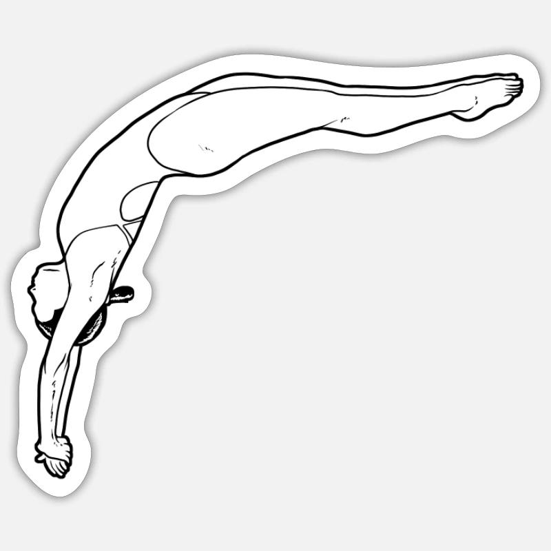 Diving Divers - Sticker size S (10 x 10 cm) - white matte