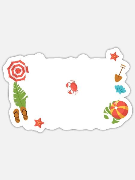 Sommer Kommt Fk The Pullis - Sticker Größe S (10 x 10 cm) - Mattweiß
