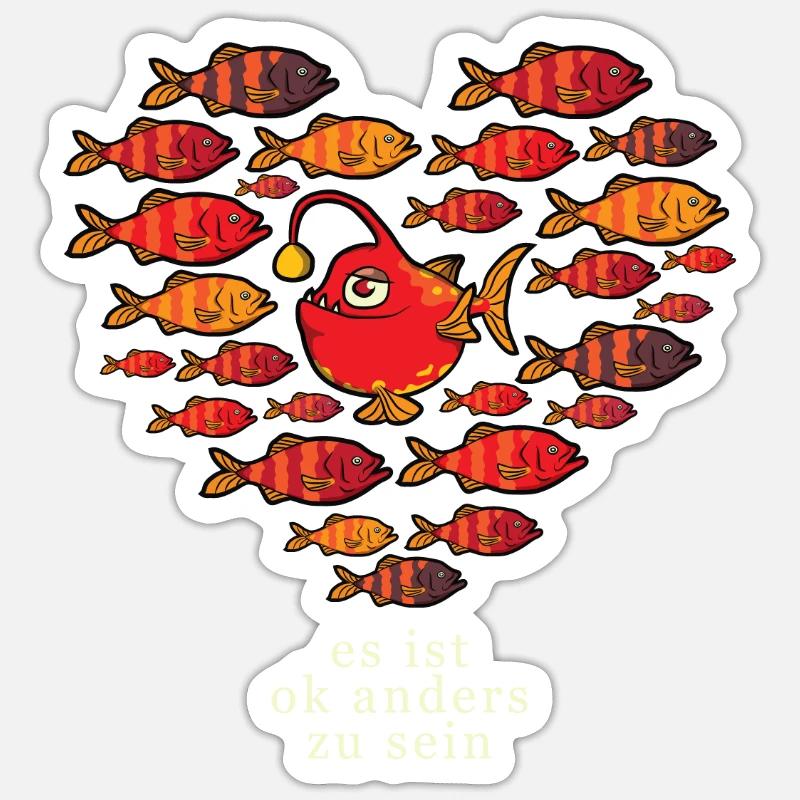 Be Different es ist ok anders zu sein - Sticker Größe S (10 x 10 cm) - Mattweiß
