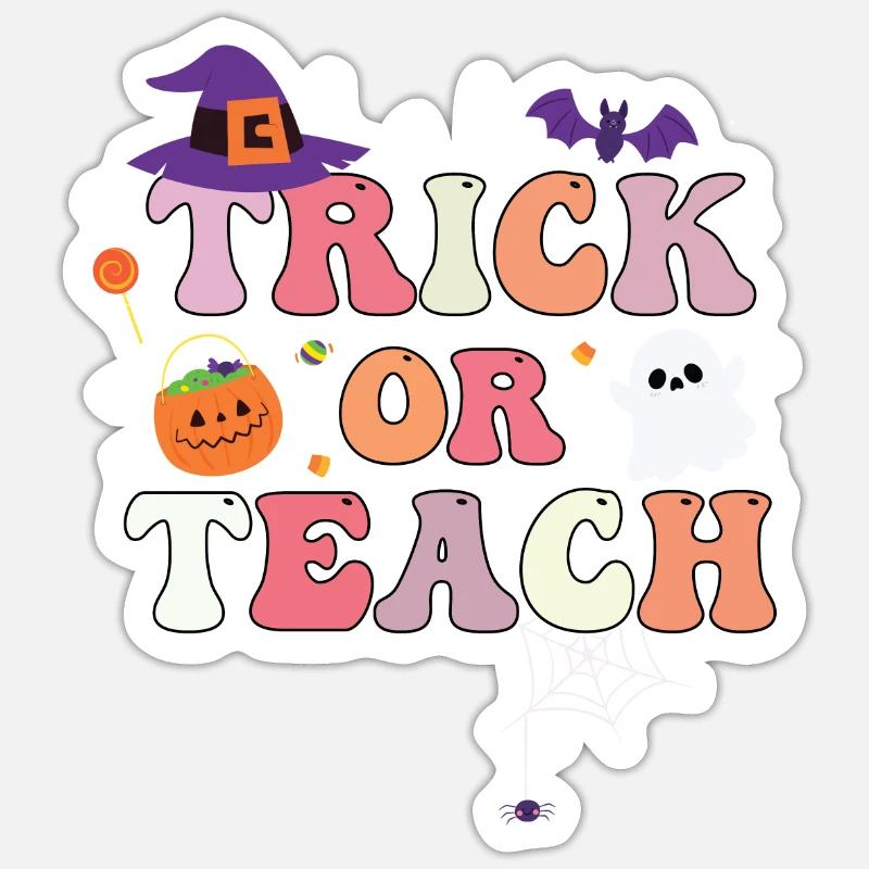 Trick Or Teach - Sticker size S (10 x 10 cm) - white matte