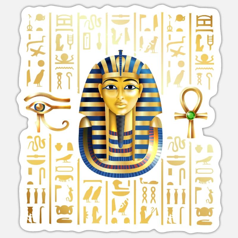 hieroglyphics pharaoh Design for a pharaoh Sticker size S (10 x 10 cm)