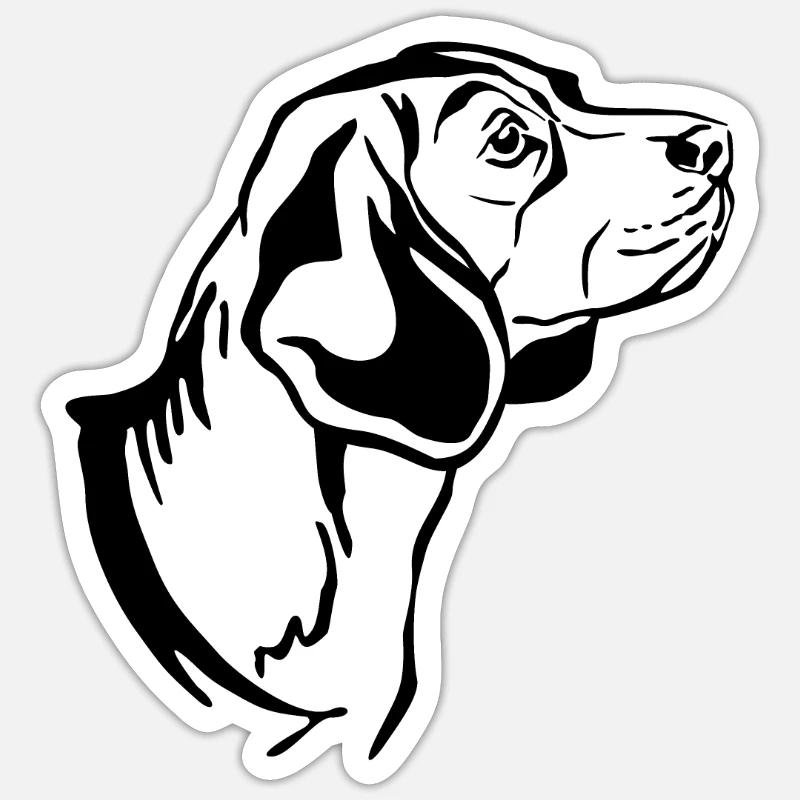 Beagle Sticker size S (10 x 10 cm)
