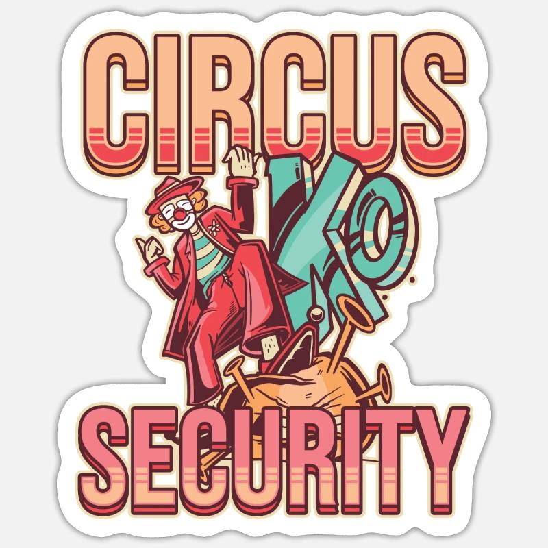 Circus Security - Sticker Größe S (10 x 10 cm) - Mattweiß