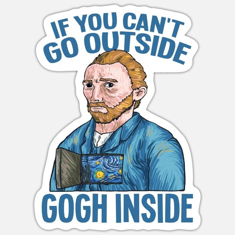 L’art de Van Gogh - Sticker taille S (10 x 10 cm) - blanc mat