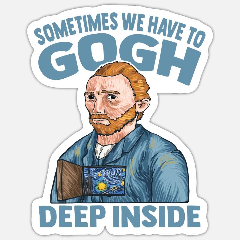 L’art de Van Gogh - Sticker taille S (10 x 10 cm) - blanc mat