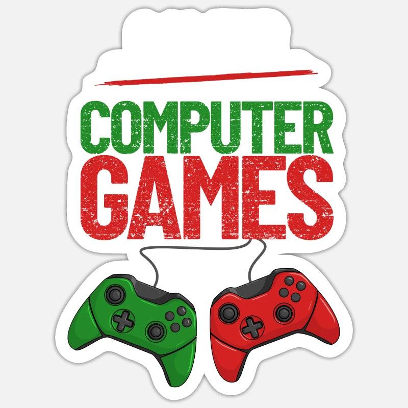 C ist f�r Computerspiele Videospiel Geschenk begei Sticker Größe S (10 x 10 cm)