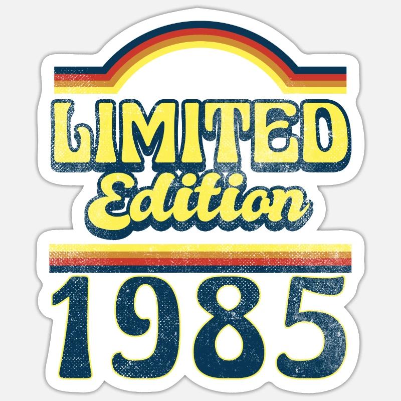 Edition Limitée Millésime 1985 - Sticker taille S (10 x 10 cm) - blanc mat