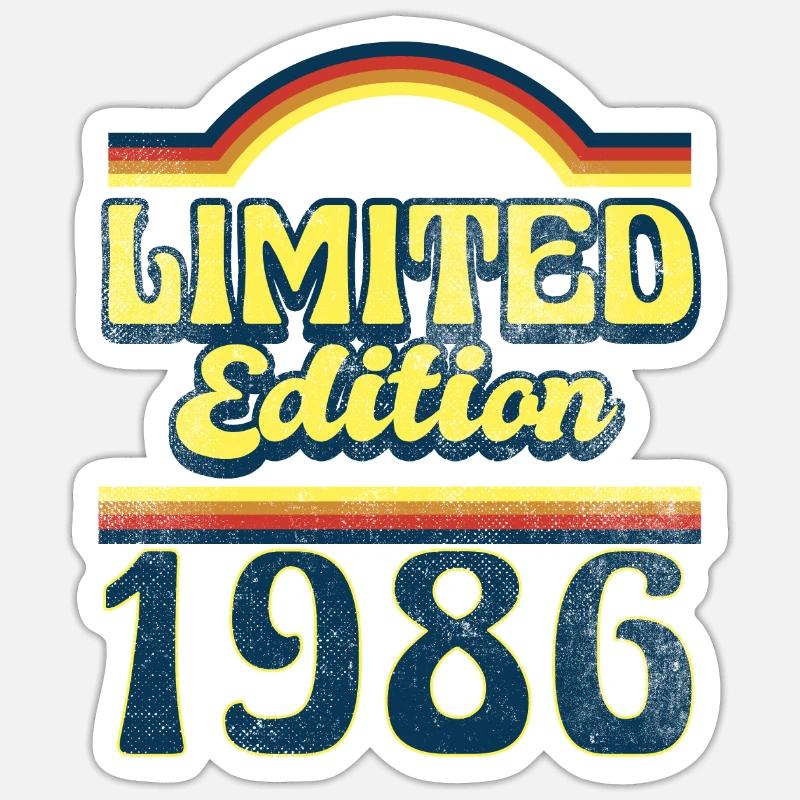Edition Limitée Millésime 1986 - Sticker taille S (10 x 10 cm) - blanc mat