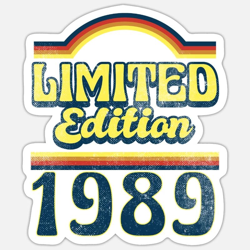 Edition Limitée Millésime 1989 - Sticker taille S (10 x 10 cm) - blanc mat