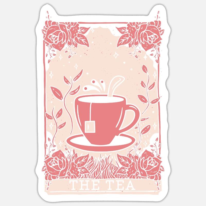 The Tea Drinker Tarot Card Reading Dark Magic Sticker size S (10 x 10 cm)