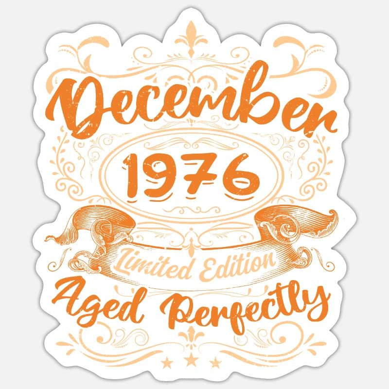 December 1976 | Limited Edition - Sticker taille S (10 x 10 cm) - blanc mat