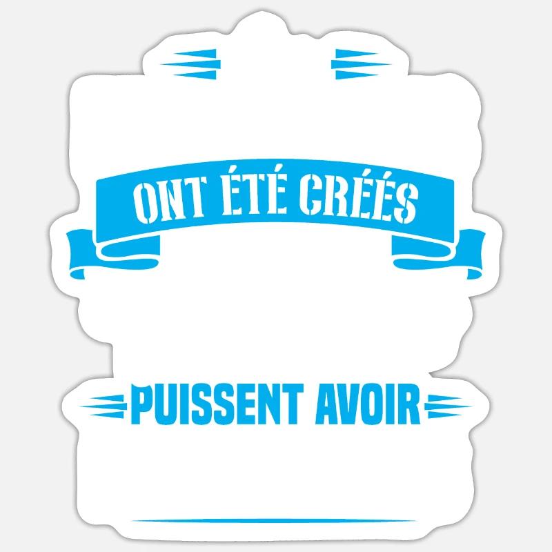 Les marseillais ont été créés pour les parisiens - Sticker taille S (10 x 10 cm) - blanc mat