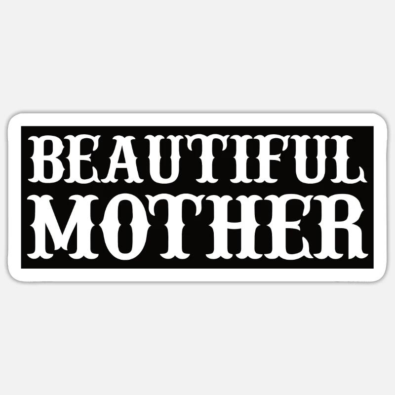 Beste Mama Überhaupt Muttertag Mutter Geschenk - Sticker Größe S (10 x 10 cm) - Mattweiß