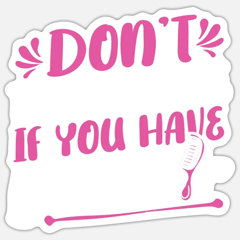 Coiffeur Coiffeur Drôle - Sticker taille S (10 x 10 cm) - blanc mat