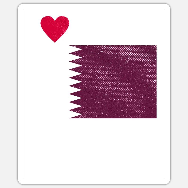 Drapeau du Qatar Sticker taille S (10 x 10 cm)