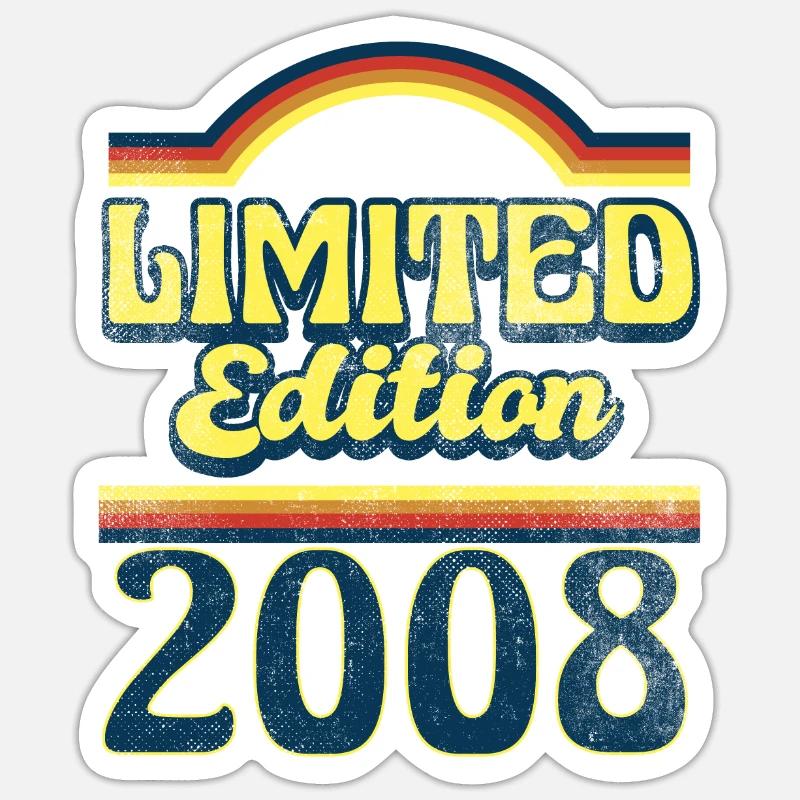 Edition Limitée Millésime 2008 - Sticker taille S (10 x 10 cm) - blanc mat