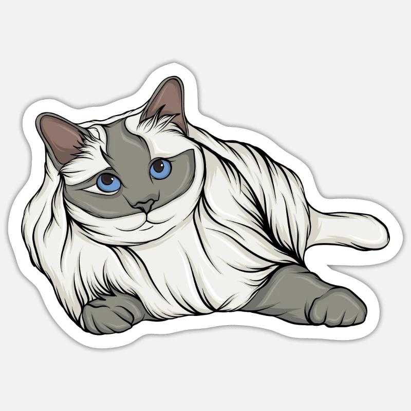 Cat lady - Sticker size S (10 x 10 cm) - white matte