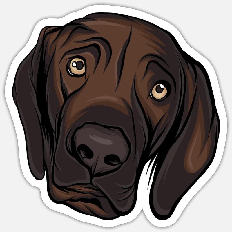 Labrador - Sticker taille S (10 x 10 cm) - blanc mat