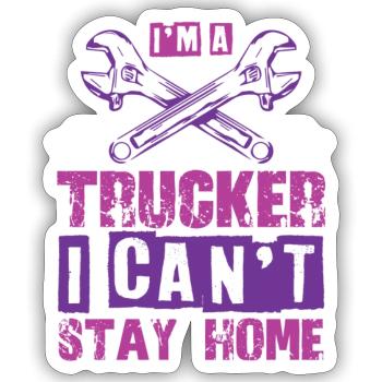 Trucker Cool Saying - Sticker size S (10 x 10 cm) - white matte - Front