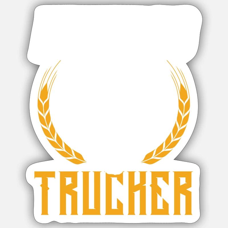 Trucker Full Beard Saying - Sticker size S (10 x 10 cm) - white matte