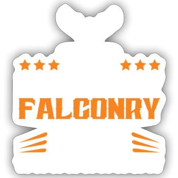 Fauconnerie papa pub chasse - Sticker taille S (10 x 10 cm) - blanc mat - Devant