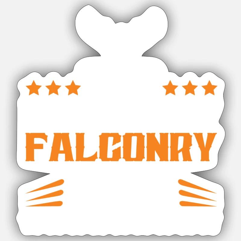 falknerei dad beizjagd - Sticker Größe S (10 x 10 cm) - Mattweiß