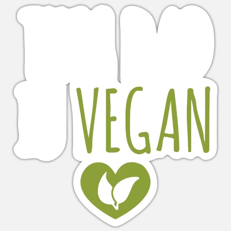 Veggie Lover Vegan Gift - Sticker size S (10 x 10 cm) - white matte