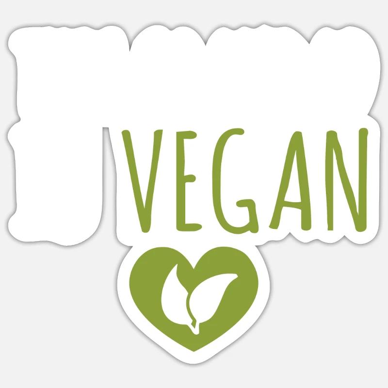 Veggie Lover Vegan Gift - Sticker size S (10 x 10 cm) - white matte