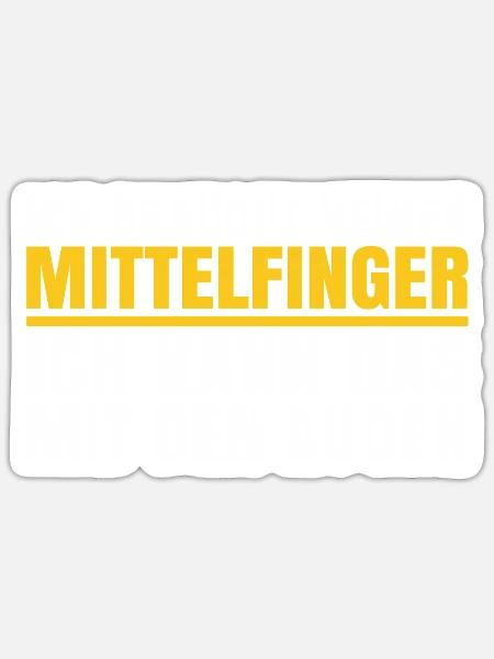 Schwarzer Humor Ironie - Sticker Größe S (10 x 10 cm) - Mattweiß