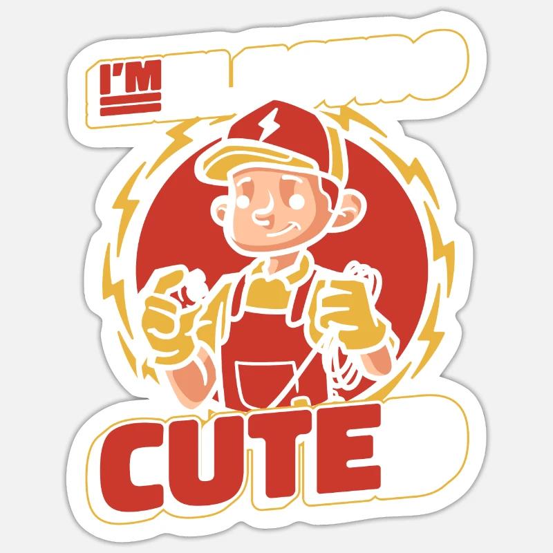 Electrician Electronics technician Construction electrician - Sticker size S (10 x 10 cm) - white matte