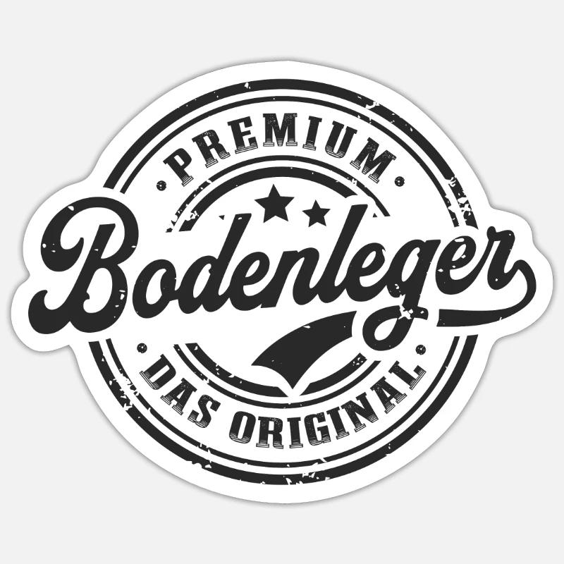 Bodenleger Original - Sticker Größe S (10 x 10 cm) - Mattweiß