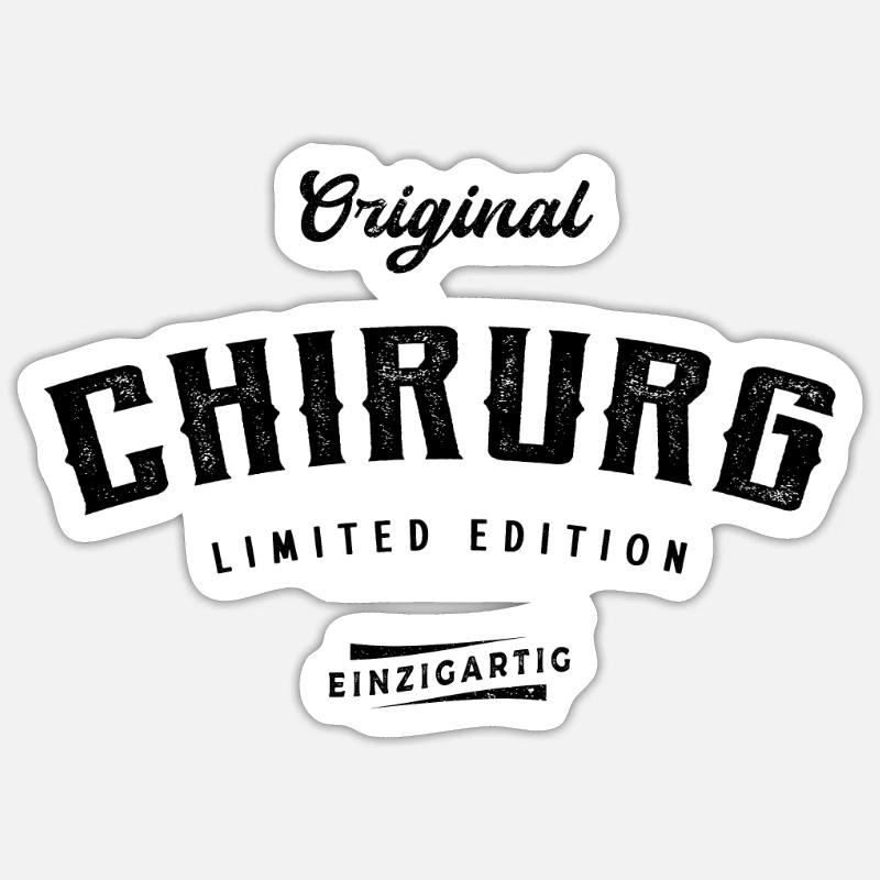 Chirurg Limited Edition - Sticker Größe S (10 x 10 cm) - Mattweiß
