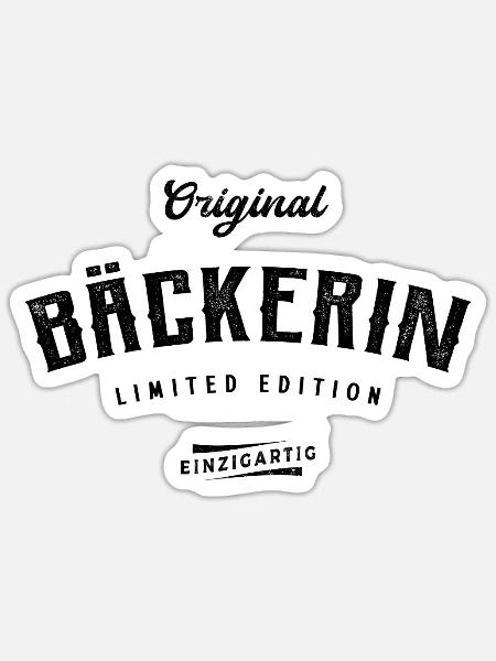 Bäckerin Limited Edition - Sticker Größe S (10 x 10 cm) - Mattweiß