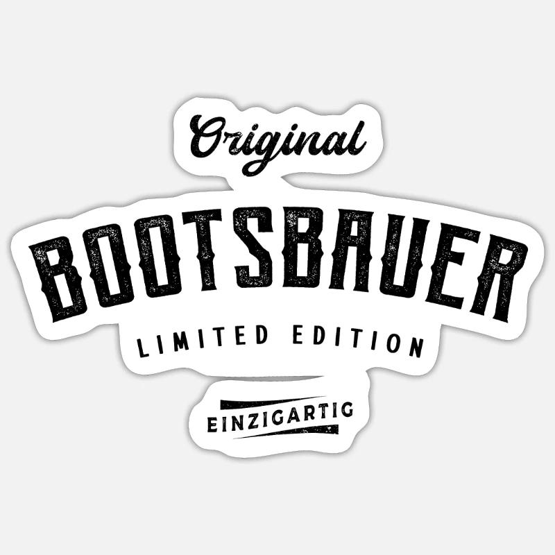 Bootsbauer Limited Edition - Sticker Größe S (10 x 10 cm) - Mattweiß