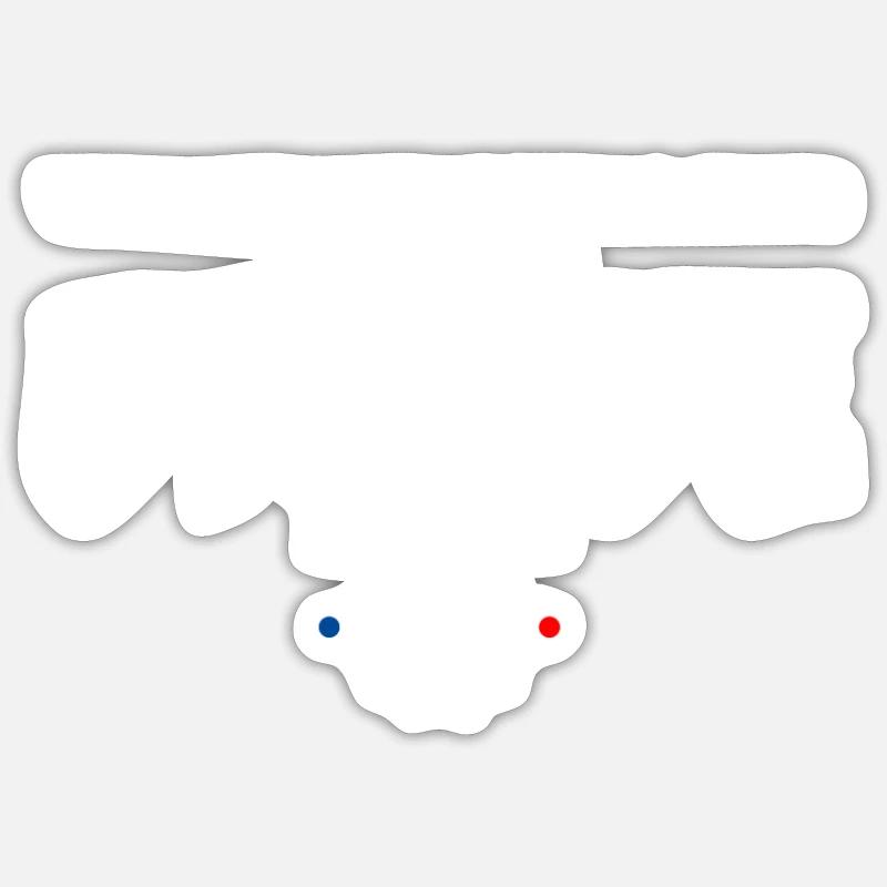 Panoramisme ? C'est un droide - Replique - Sticker taille S (10 x 10 cm) - blanc mat