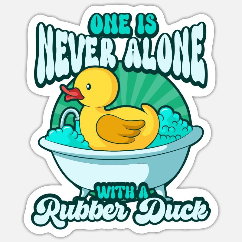 Rubber Duck Ducks Bird Hunt Duck lover Gift Idea - Sticker size S (10 x 10 cm) - white matte