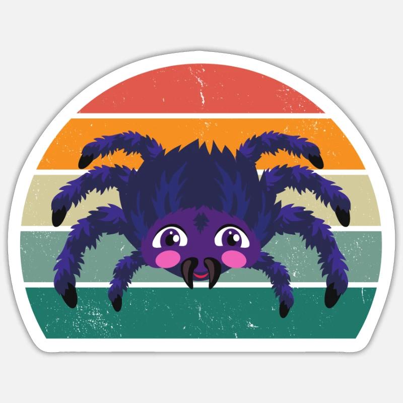 Spiders spider web arachnid legs 8 spider web Sticker size S (10 x 10 cm)