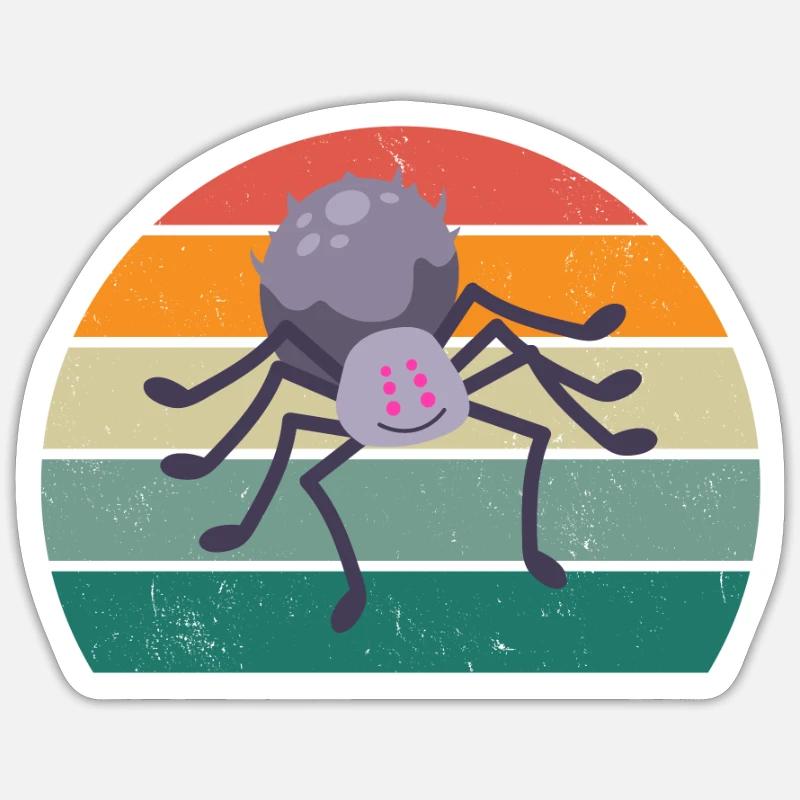 Spiders spider web arachnid legs 8 spider web Sticker size S (10 x 10 cm)