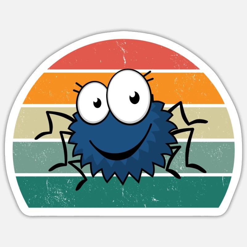 Spiders spider web arachnid legs 8 spider web Sticker size S (10 x 10 cm)