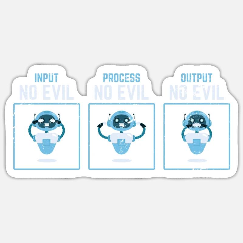 Wise Robots Computer Programmer Engineer Software Sticker Größe S (10 x 10 cm)