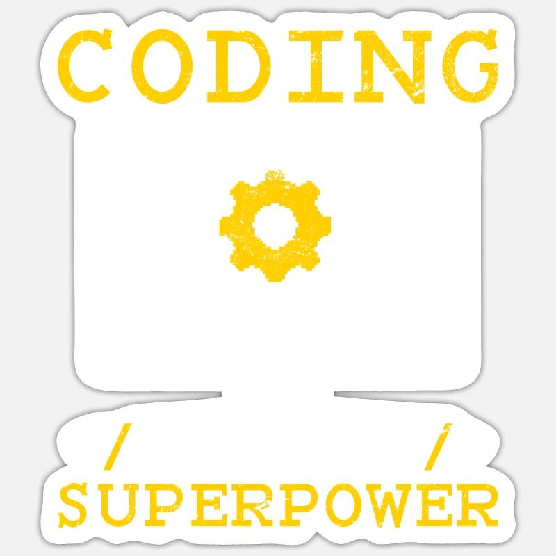 Coding Is My Superpower Software Programmer Coder Sticker Größe S (10 x 10 cm)
