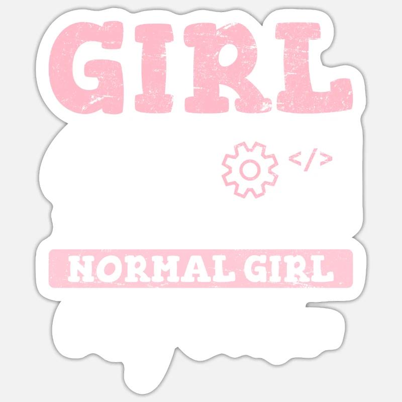 Funny Girl Coder Computer Programming Code Web Dev Sticker size S (10 x 10 cm)