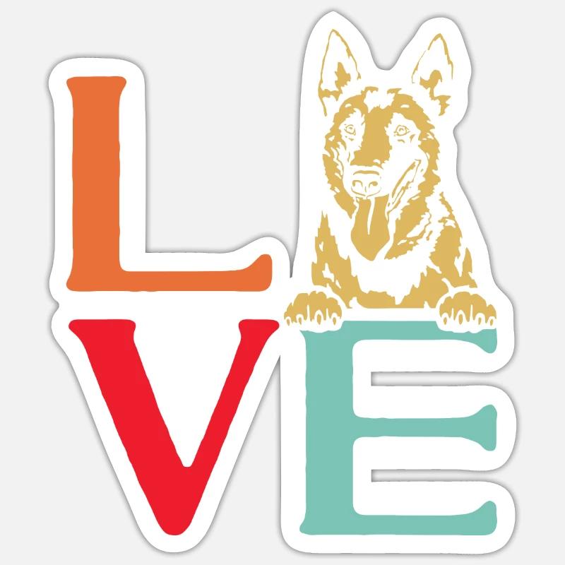 Malinois Belgian Shepherd Mechelaar Dog Sticker size S (10 x 10 cm)