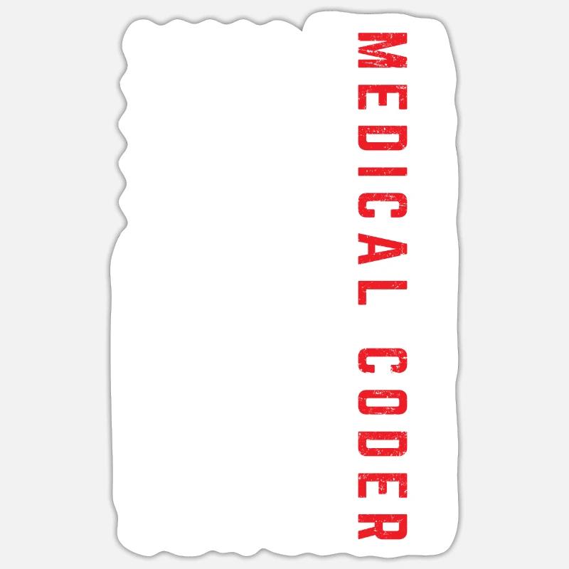 Medical Coder Medical Biller Billing ICD American Sticker Größe S (10 x 10 cm)